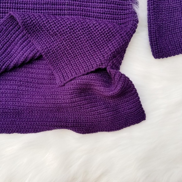 SOLD Purple Flared Sleeve Sweater - Picture 4 of 8